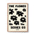 Flower Series 3 - Black - Cream Background - We Sell Prints