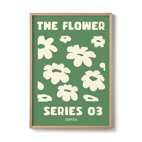 Flower Series 3 - Moss Green Background - We Sell Prints