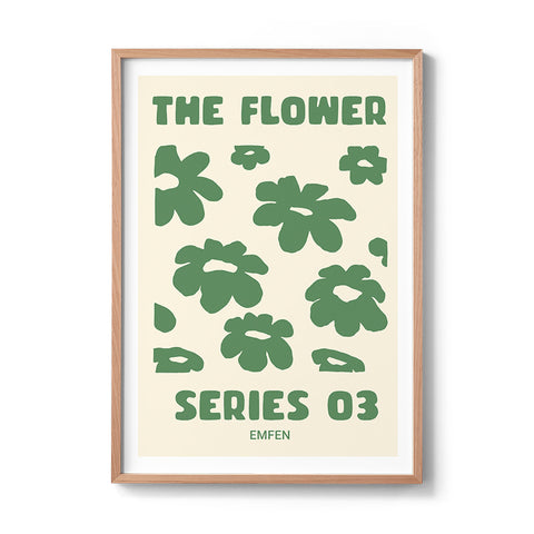 Flower Series 3 - Moss Green - We Sell Prints