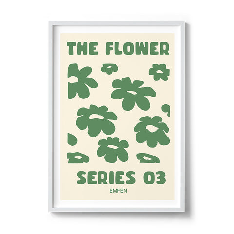 Flower Series 3 - Moss Green - We Sell Prints