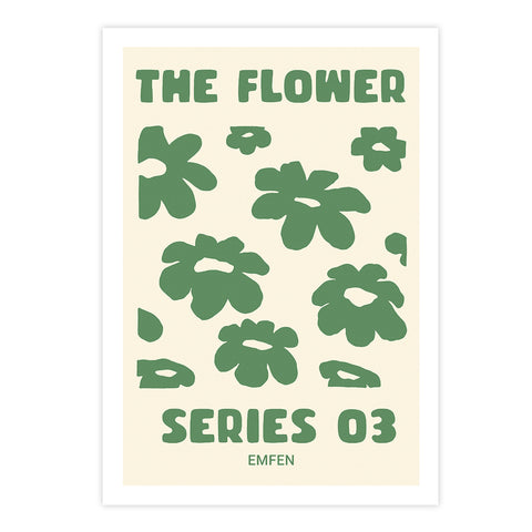 Flower Series 3 - Moss Green - We Sell Prints