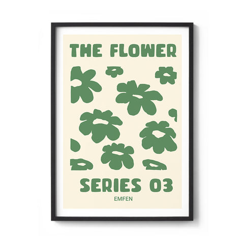 Flower Series 3 - Moss Green - We Sell Prints