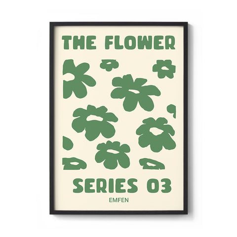 Flower Series 3 - Moss Green - We Sell Prints