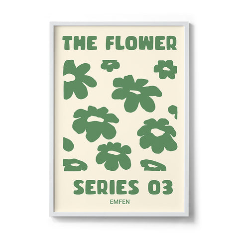 Flower Series 3 - Moss Green - We Sell Prints