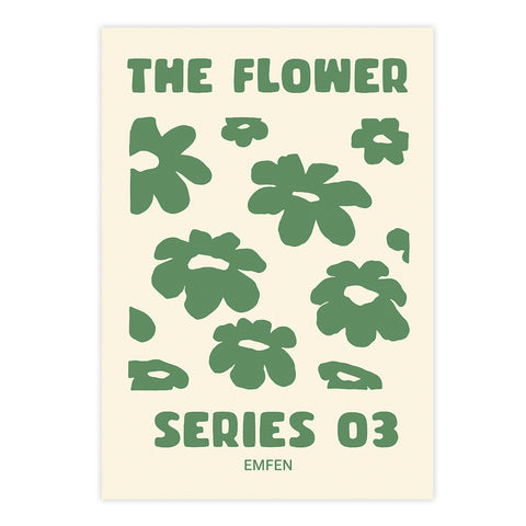 Flower Series 3 - Moss Green - We Sell Prints