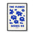 Flower Series 03 Electric Blue - Cream Background - We Sell Prints