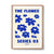 Flower Series 03 Electric Blue - Cream Background - We Sell Prints