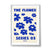 Flower Series 03 Electric Blue - Cream Background - We Sell Prints